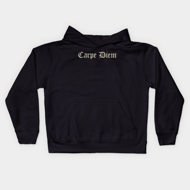 Carpe Diem Kids Hoodie by DesignFury